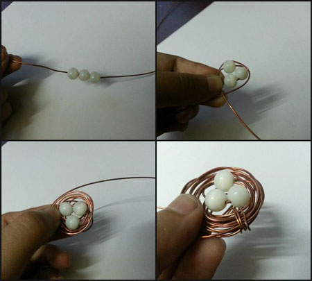 Suspension pneumatique ronde avec perle