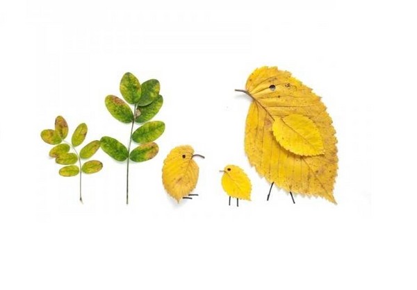 Applique de feuilles d'automne pour la maternelle et 1-2 classes d'école, master classes avec photo et vidéo