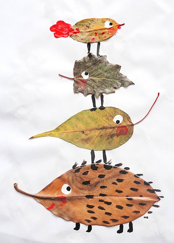 Applique de feuilles d'automne pour la maternelle et 1-2 classes d'école, master classes avec photo et vidéo