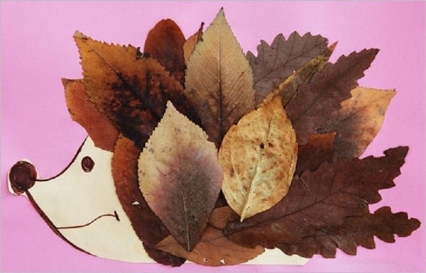 Applique de feuilles d'automne pour la maternelle et 1-2 classes d'école, master classes avec photo et vidéo