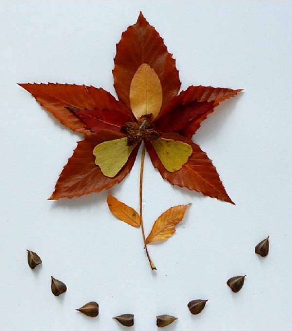 Applique de feuilles d'automne pour la maternelle et 1-2 classes d'école, master classes avec photo et vidéo