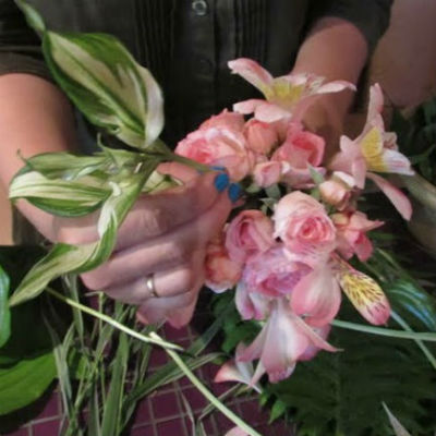 Bouquet de fleurs avec ses propres mains