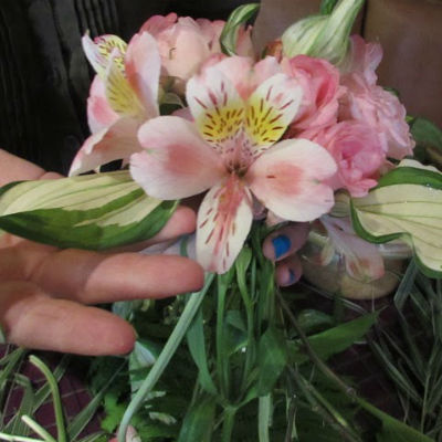 Bouquet de fleurs avec ses propres mains