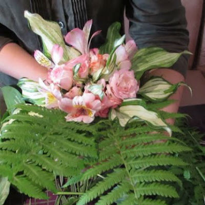 Bouquet de fleurs avec ses propres mains