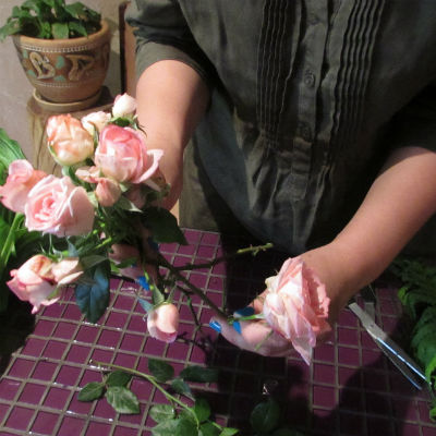 Bouquet de fleurs avec ses propres mains