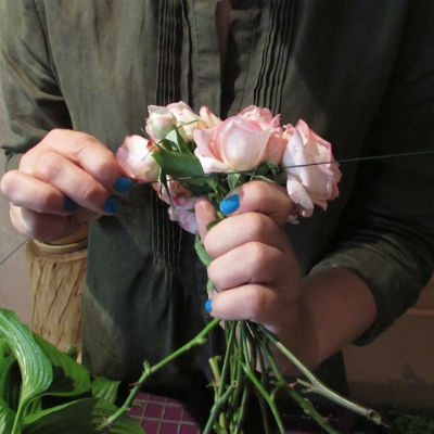 Bouquet de fleurs avec ses propres mains