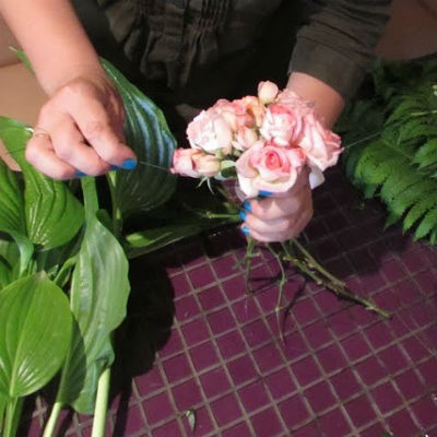 Bouquet de fleurs avec ses propres mains