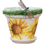 Decoupage de pots de fleurs