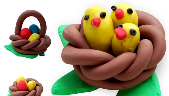 Artisanat pour enfants en pâte à modeler pour la nouvelle année: photo-classe
