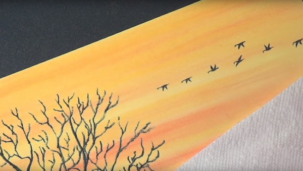 Dessin sur le thème "Automne": cours de maître avec des crayons et des peintures pour les classes de maternelle et d'école 1-5