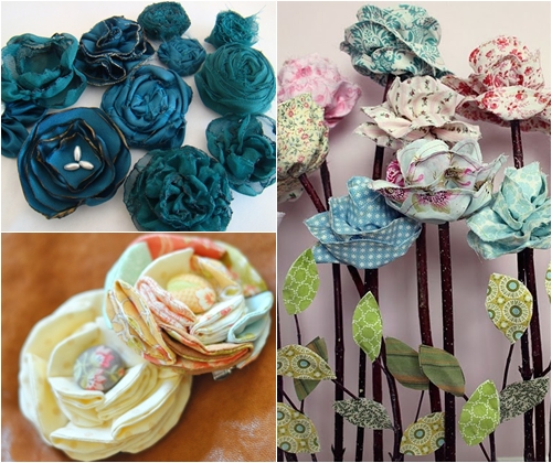 Fleurs artificielles avec ses propres mains