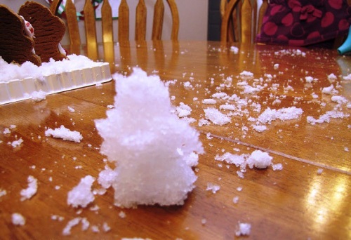 Neige artificielle avec ses propres mains