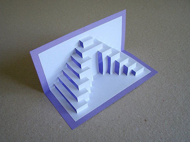 Comment faire des cartes postales kirigami?