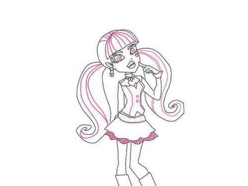 Comment dessiner Claudine Woolf du "Monster High"?