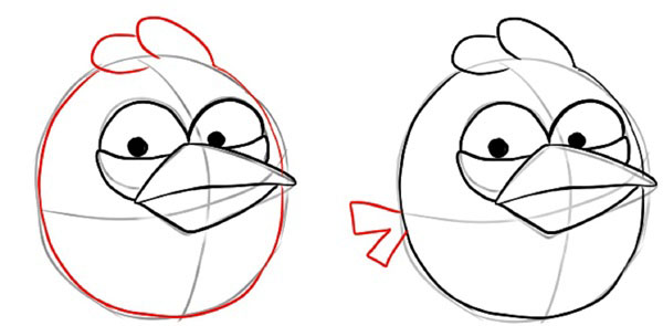 Comment dessiner un oiseau dans les étapes avec un crayon