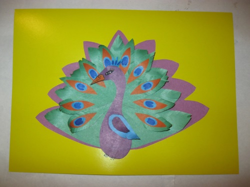 Comment faire une application d'oiseau à partir de papier de couleur, classe de maître. Application d'oiseaux pour les enfants, photos étape par étape
