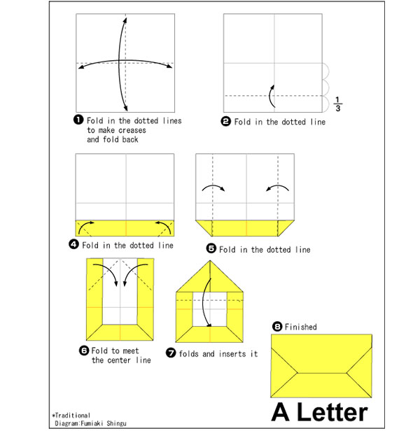 Enveloppe de papier A4 avec vos propres mains