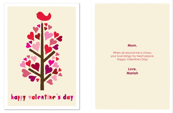 carte de Saint Valentin