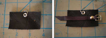  Fixer les trois couches avec un rivet.