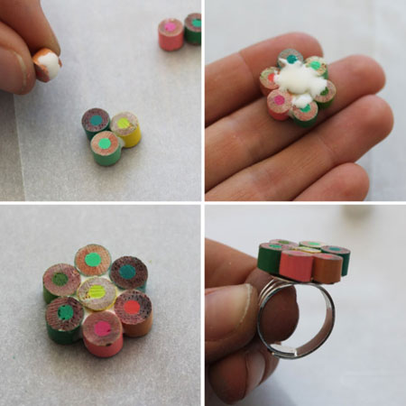 Bague avec motif de fleurs