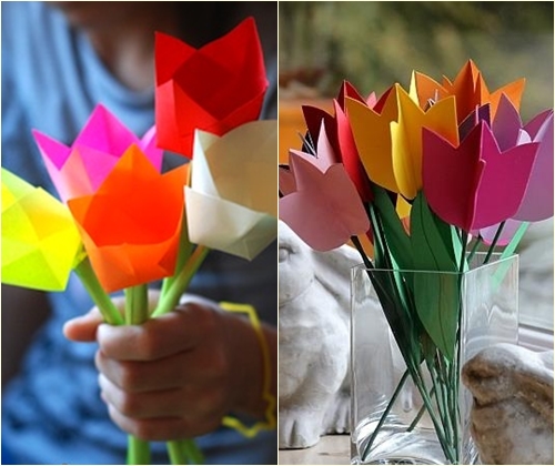 Comment faire une tulipe à partir de papier: une classe de maître