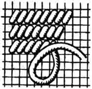 Couture oblique de la tapisserie (1 sens)