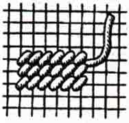 Couture oblique de la tapisserie (2 voies)