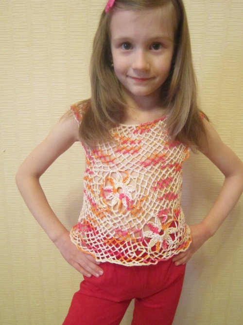 Top d'été pour fille crochet