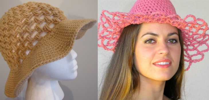 Chapeau d'été féminin au crochet