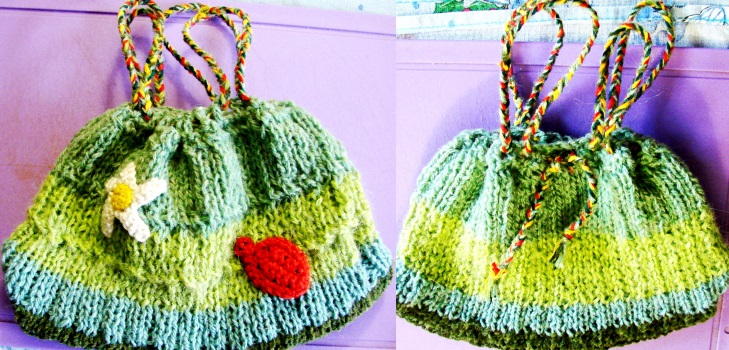 Sac d'été de restes de fil à tricoter