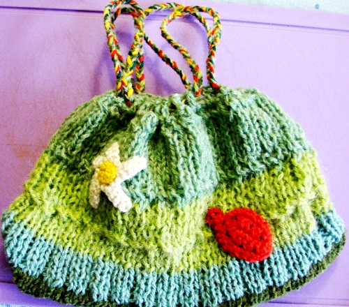 Sac d'été de restes de fil à tricoter