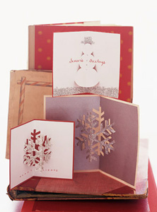 L'artisanat du Nouvel An en papier. Cartes postales