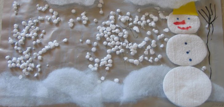 Des applications de classe de maître étape par étape à partir de disques de coton pour la nouvelle année