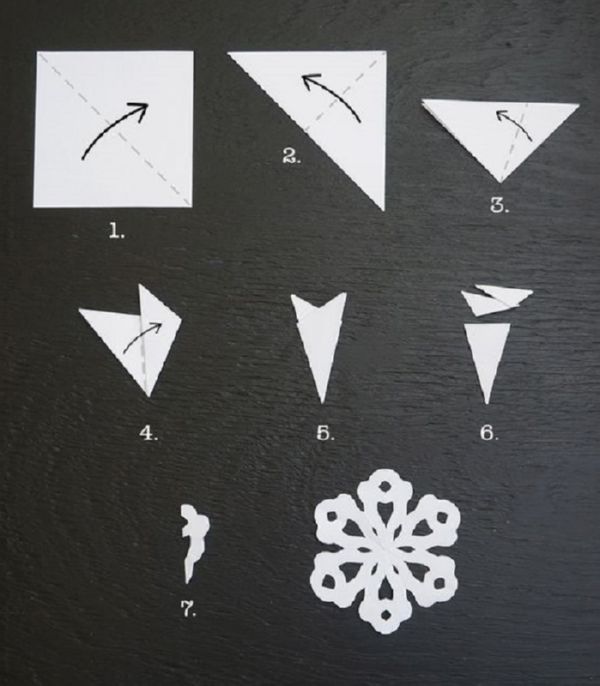 Beaux flocons de neige pour la nouvelle année 2017 avec leurs propres mains de papier - diagrammes et photos en plusieurs étapes. Cours de maître pour les enfants sur de grands flocons de neige en technique origami