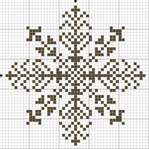 Broderie du nouvel an: flocons de neige
