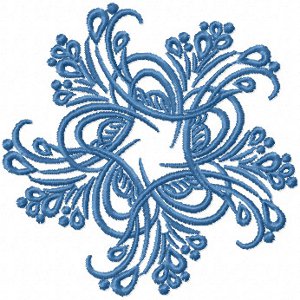 Broderie du nouvel an: flocons de neige