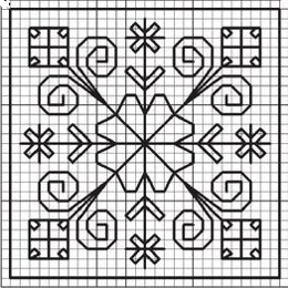 Broderie du nouvel an: flocons de neige