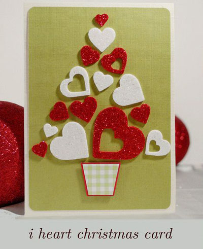 Carte de Noël avec style scrapbooking pour la nouvelle année 2015 avec ses propres mains