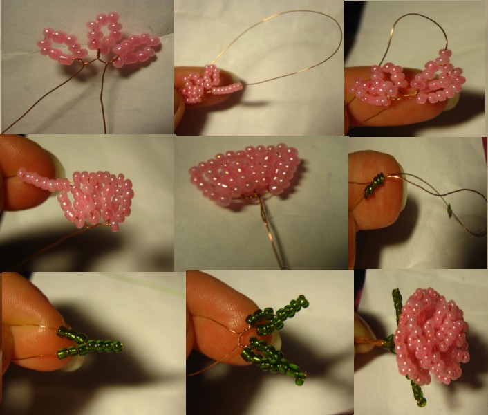 Tissage de roses à partir de perles