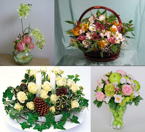Composition floristique de fleurs par ses propres mains