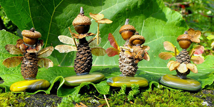 Artisanat d'automne fait de glands