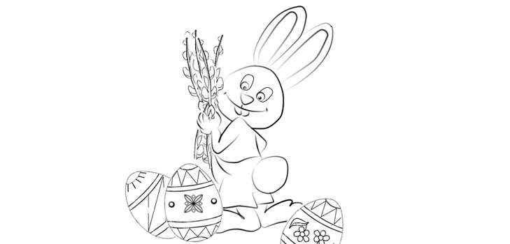 Coloriage Lapin De Pâques