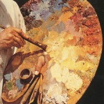 Dessin avec des peintures à l'huile Dessin avec des peintures à l'huile