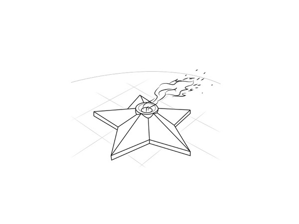 Dans la mémoire des générations pour toujours: dessins le 9 mai en étapes