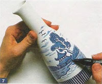 Peinture céramique: set pour sushi