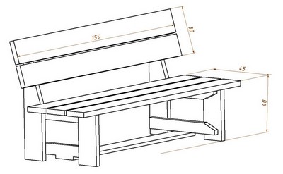 Banc de jardin avec ses propres mains