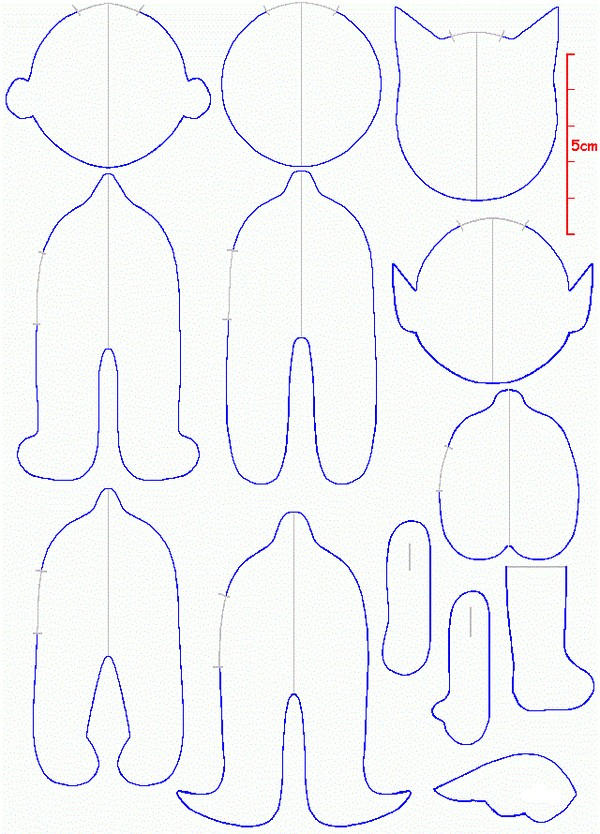 Poupées textiles: master class avec motifs et vidéo
