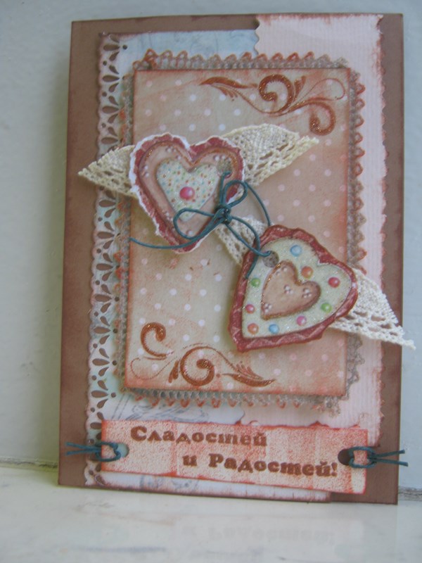 La main de la Saint-Valentin - scrapbooking, shebbie-chic, master class, photo. Scrapbooking de la Saint-Valentin avec ses mains, photo