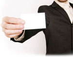 Étiquette professionnelle: cartes de visite