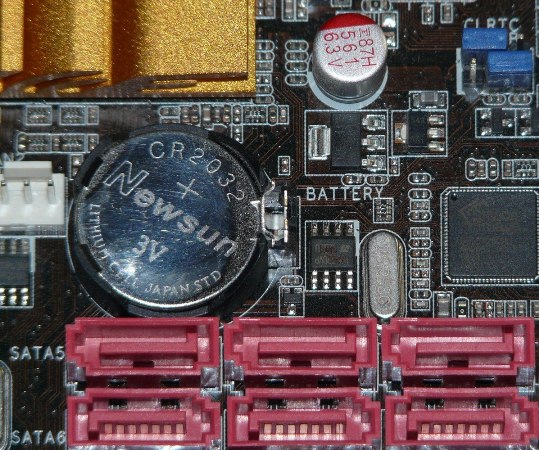 batterie dans l'ordinateur